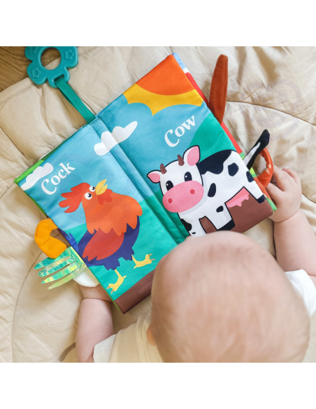 WOOPIE BABY Książeczka z Ogonkami Zwierząt Materiałowa