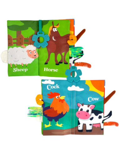 WOOPIE BABY Książeczka z Ogonkami Zwierząt Materiałowa