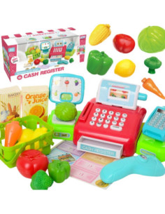 WOOPIE Cash Register with Scale and Basket 18 pcs.