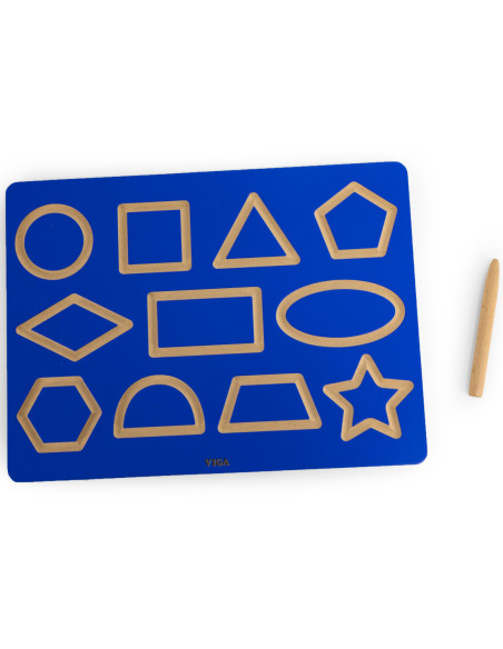 VIGA Tablica Kreślarska Kształty Szlaczki Nauka Pisania
