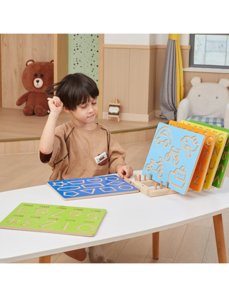 VIGA Tablica Kreślarska Kształty Szlaczki Nauka Pisania