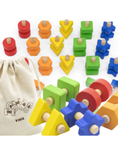 VIGA Nuts and Bolts Match and Twist Skill Toy
