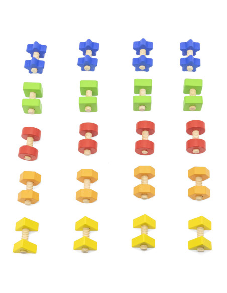 VIGA Nakrętki i Śrubki Dopasuj i Zakręcaj Zabawka Zręcznościowa