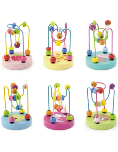 VIGA Drewniany Poręczny Labirynt Przeplatanka Pętla Motoryczna 1szt