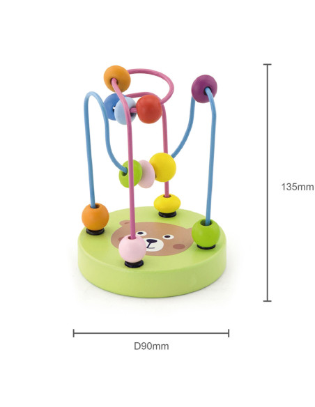 VIGA Drewniany Poręczny Labirynt Przeplatanka Pętla Motoryczna 1szt