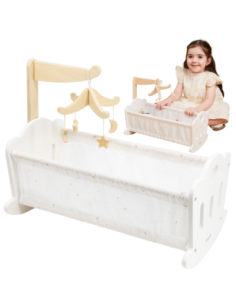 VIGA Kołyska Drewniana dla Lalek Łóżeczko