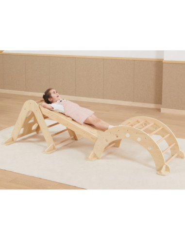 VIGA Drewniana Zjeżdżalnia Prosta Ścianka Wspinaczkowa