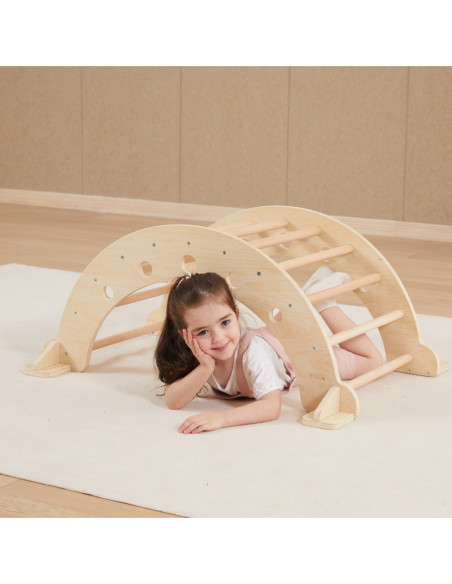 VIGA Drewniany Bujak Naturalny Montessori