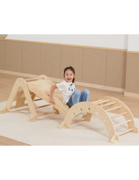 VIGA Drewniany Bujak Naturalny Montessori