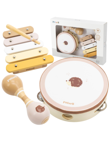 VIGA POLARB Zestaw Muzyczny Jeż Tamburyn Marakasy Ksylofon