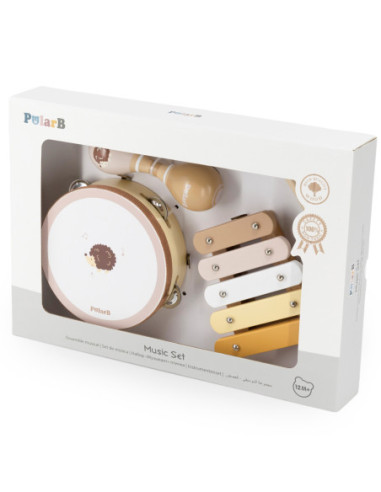 VIGA POLARB Zestaw Muzyczny Jeż Tamburyn Marakasy Ksylofon