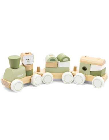 VIGA POLARB Zielona Kolejka Pociąg z Wagonikami Klocki