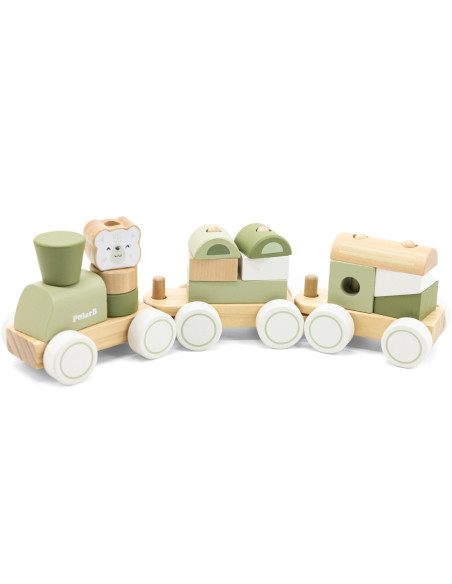 VIGA POLARB Zielona Kolejka Pociąg z Wagonikami Klocki