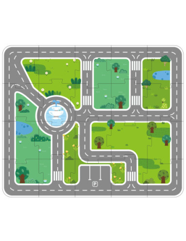 VIGA Drewniane Klocki Budowanie Miasta