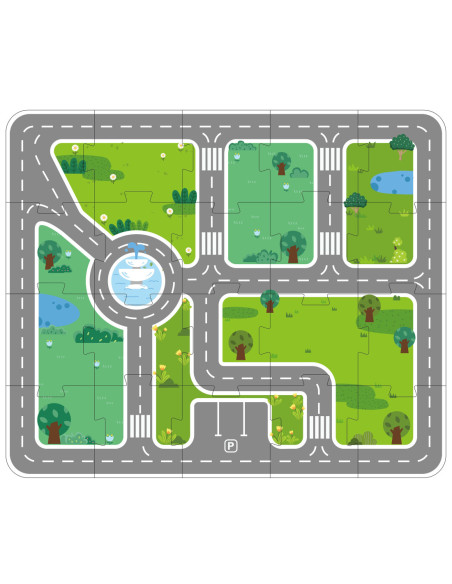 VIGA Drewniane Klocki Budowanie Miasta