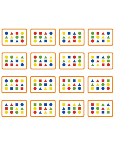 VIGA Gra Logiczna Odwzoruj Kolory i Figury Montessori