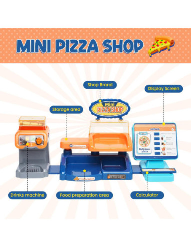 WOOPIE Sklep Restauracja Fast Food Mini Pizza Shop 35 el.