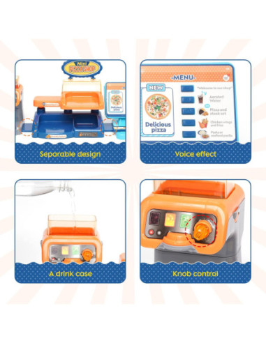 WOOPIE Sklep Restauracja Fast Food Mini Pizza Shop 35 el.