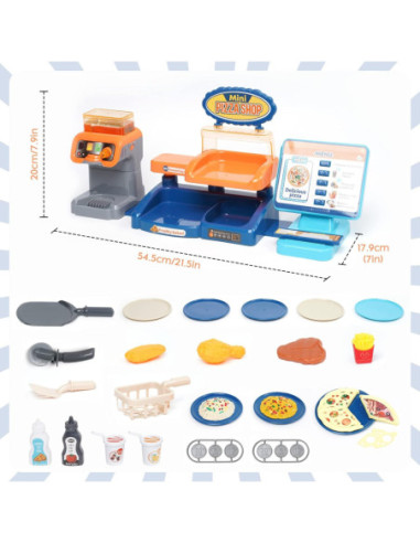 WOOPIE Sklep Restauracja Fast Food Mini Pizza Shop 35 el.