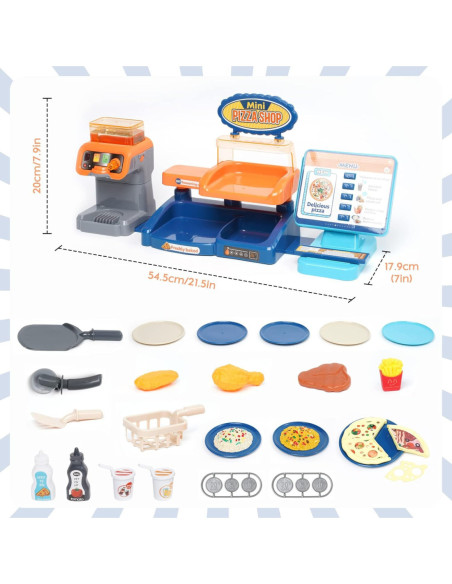 WOOPIE Sklep Restauracja Fast Food Mini Pizza Shop 35 el.