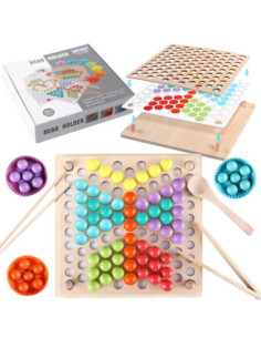 WOOPIE Kolorowe Kulki Układanka Montessori Mozaika Sorter