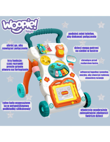 WOOPIE BABY Grający Chodzik z Znikopisem