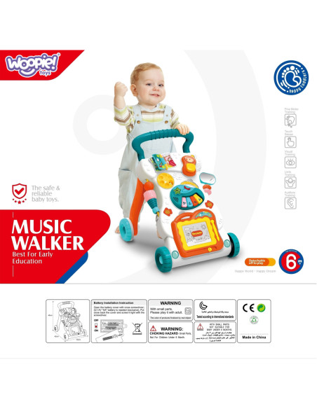 WOOPIE BABY Grający Chodzik z Znikopisem