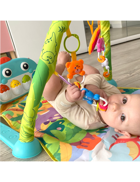 WOOPIE BABY Mata z Pałąkiem Dino