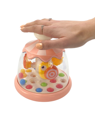 Woopie Kolorowe Zwierzątka Różowy Bączek z Kulkami Karuzela