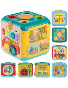 WOOPIE BABY Wielofunkcyjna Kostka Aktywności Montessori 6w1 - 18m+