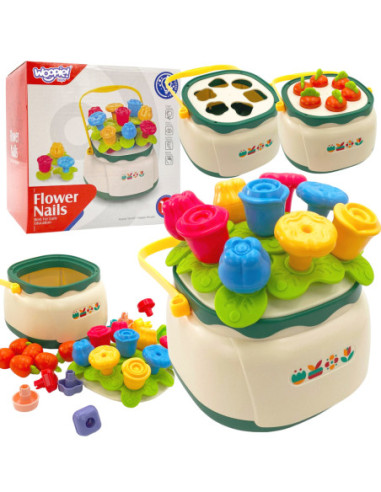 WOOPIE BABY Kosz Kwiatów Sorter Układanka Edukacyjna Nawlekanka