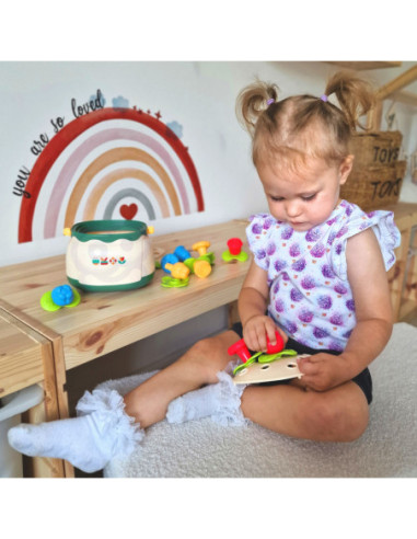 WOOPIE BABY Kosz Kwiatów Sorter Układanka Edukacyjna Nawlekanka