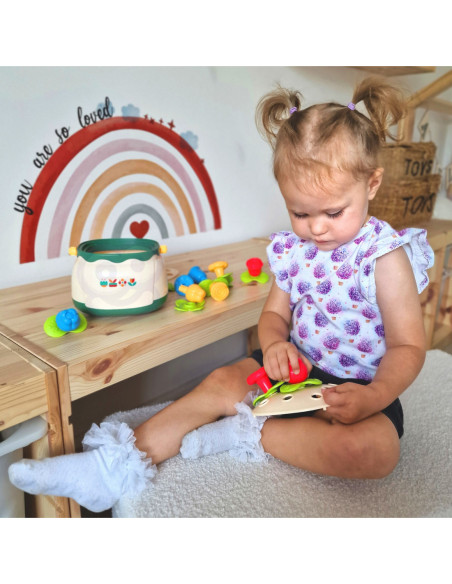 WOOPIE BABY Kosz Kwiatów Sorter Układanka Edukacyjna Nawlekanka