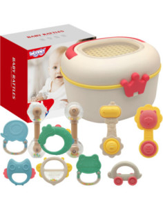 WOOPIE BABY Soft Rattle Set with Box 14 pcs 0m+