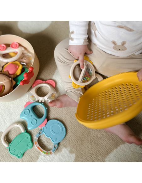 WOOPIE BABY Zestaw Miękkich Grzechotek z Pudełkiem 14 szt. 0m+