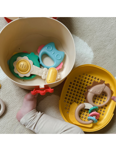 WOOPIE BABY Zestaw Miękkich Grzechotek z Pudełkiem 14 szt. 0m+