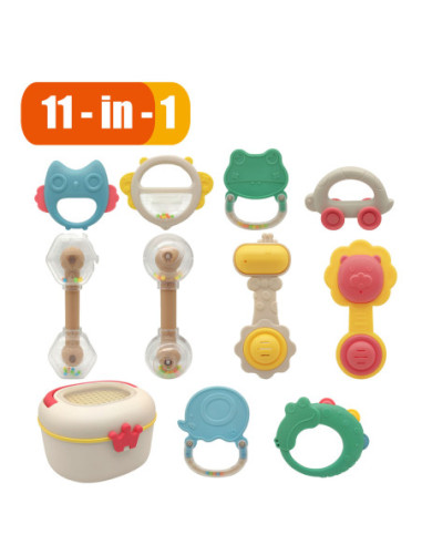 WOOPIE BABY Zestaw Miękkich Grzechotek z Pudełkiem 14 szt. 0m+