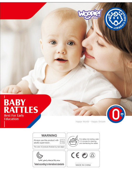 WOOPIE BABY Zestaw Miękkich Grzechotek z Pudełkiem 14 szt. 0m+