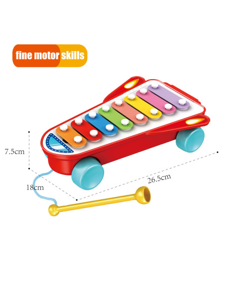 WOOPIE BABY Cymbałki Rakieta Kosmiczna Czerwona 18m+