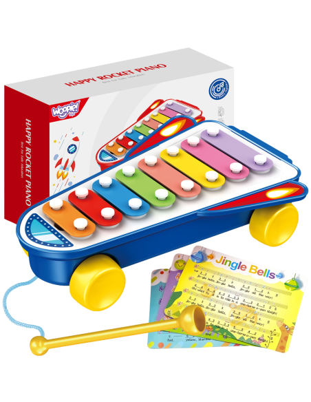 WOOPIE BABY Cymbałki Rakieta Kosmiczna Niebieska 18m+