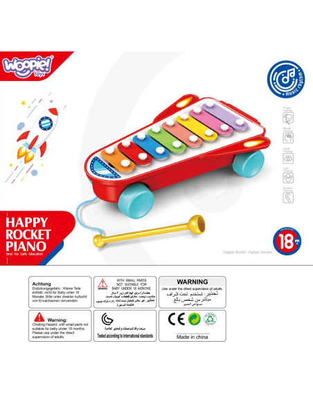 WOOPIE BABY Cymbałki Rakieta Kosmiczna Niebieska 18m+