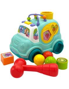 WOOPIE BABY Interaktywny Samochodzik Muzyczny Sorter Montessori Niebieski