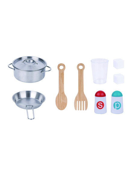 TOOKY TOY Kuchnia Drewniana Nowoczesna Akcesoria