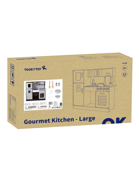 TOOKY TOY Kuchnia Drewniana Nowoczesna Akcesoria