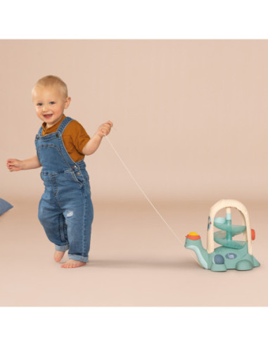 SMOBY LITTLE Żółw do Ciągnięcia ze Zjeżdżalnią dla Piłeczek 12m+