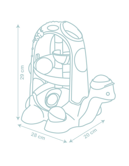 SMOBY LITTLE Żółw do Ciągnięcia ze Zjeżdżalnią dla Piłeczek 12m+