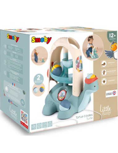 SMOBY LITTLE Żółw do Ciągnięcia ze Zjeżdżalnią dla Piłeczek 12m+