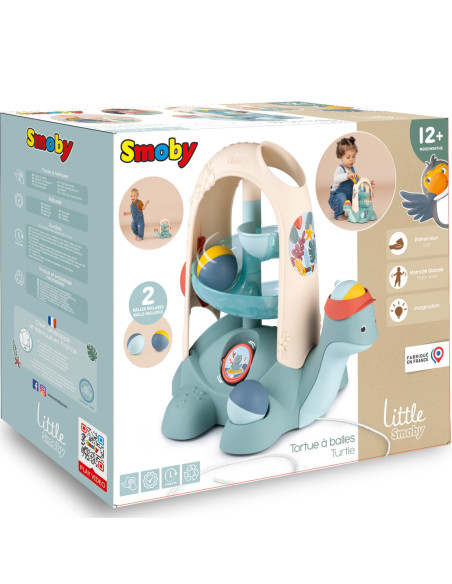 SMOBY LITTLE Żółw do Ciągnięcia ze Zjeżdżalnią dla Piłeczek 12m+