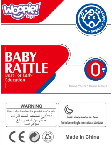 WOOPIE BABY Grzechotka Żółta Żyrafa 0m+