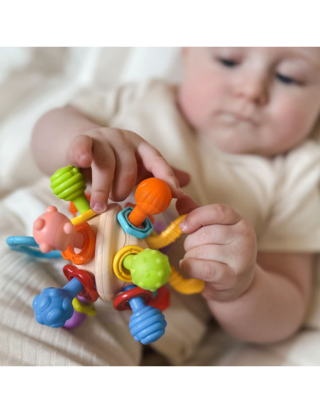 WOOPIE BABY Kolorowa Grzechotka w Kształcie Piłki 0m+